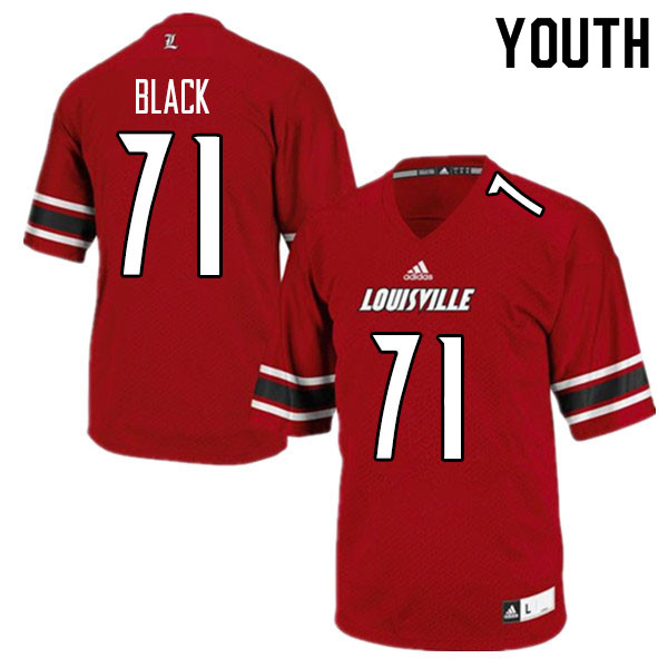 Youth #71 Joshua Black Louisville Cardinals College Football Jerseys Sale-Red